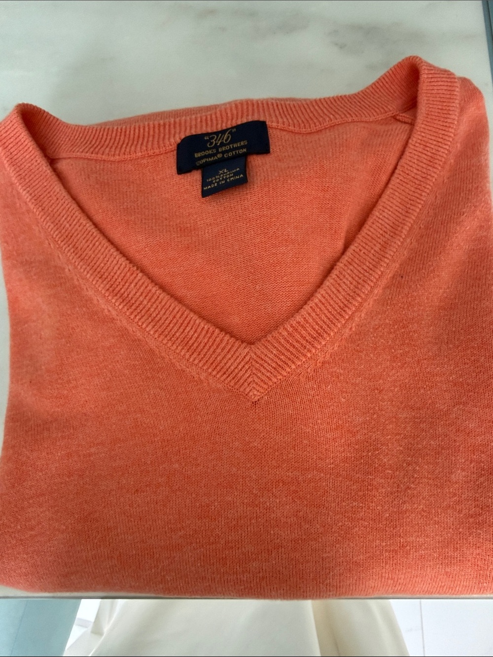 Brooks Brothers Supima Cotton Crewneck Sweater - Coral